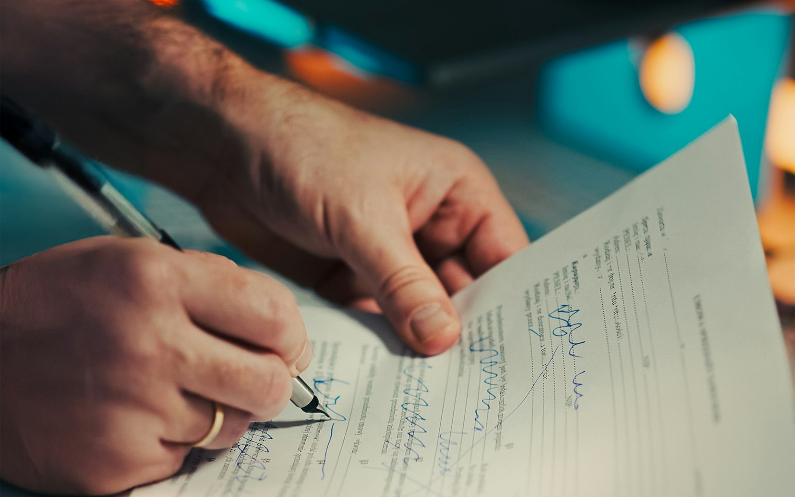 Firma de un contrato legal